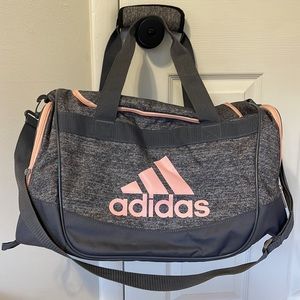 Adidas Pink & Gray Gym Duffle Bag